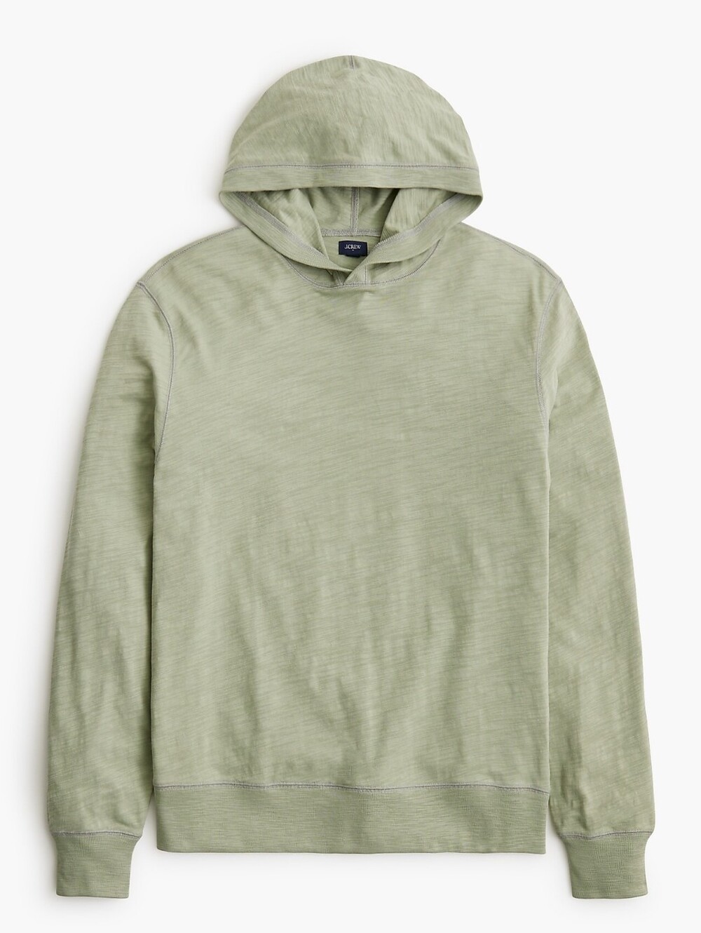 J. Crew Men's Slub Jersey Green Lightweight Hoodie